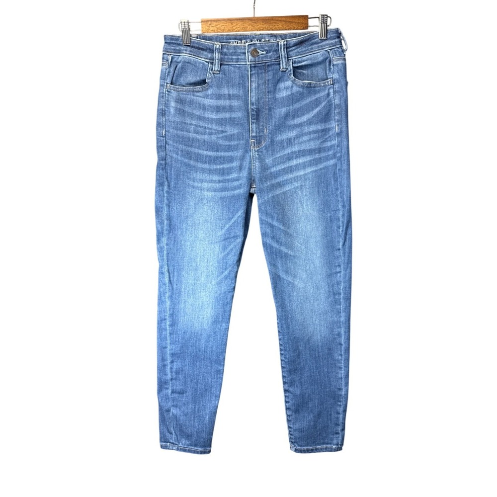 American Eagle Highest Rise Jegging Women 12 S Blue Super Stretch Country Jeans